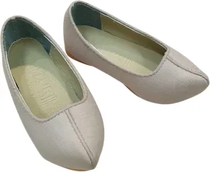 Baby Girls Traditional Korean Hanbok Shoes, 130mm, Beige Solid, Korean Traditional Doljanchi