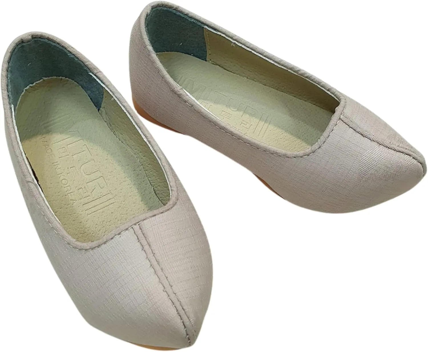 Baby Girls Traditional Korean Hanbok Shoes, 130mm, Beige Solid, Korean Traditional Doljanchi