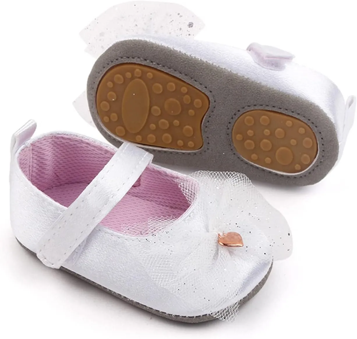 Baby Infant Boy Girl Sandals Shoes First Walkers Prewalkers Soft Anti-Slip Sole Flat Shoes Fashion (White, 4.5 Toddler)