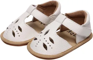 Baby Infant Boy Girl Sandals Shoes First Walking Shoes Soft Anti-Slip Rubber Sole Sneakers Fashion (White, 6 Toddler)