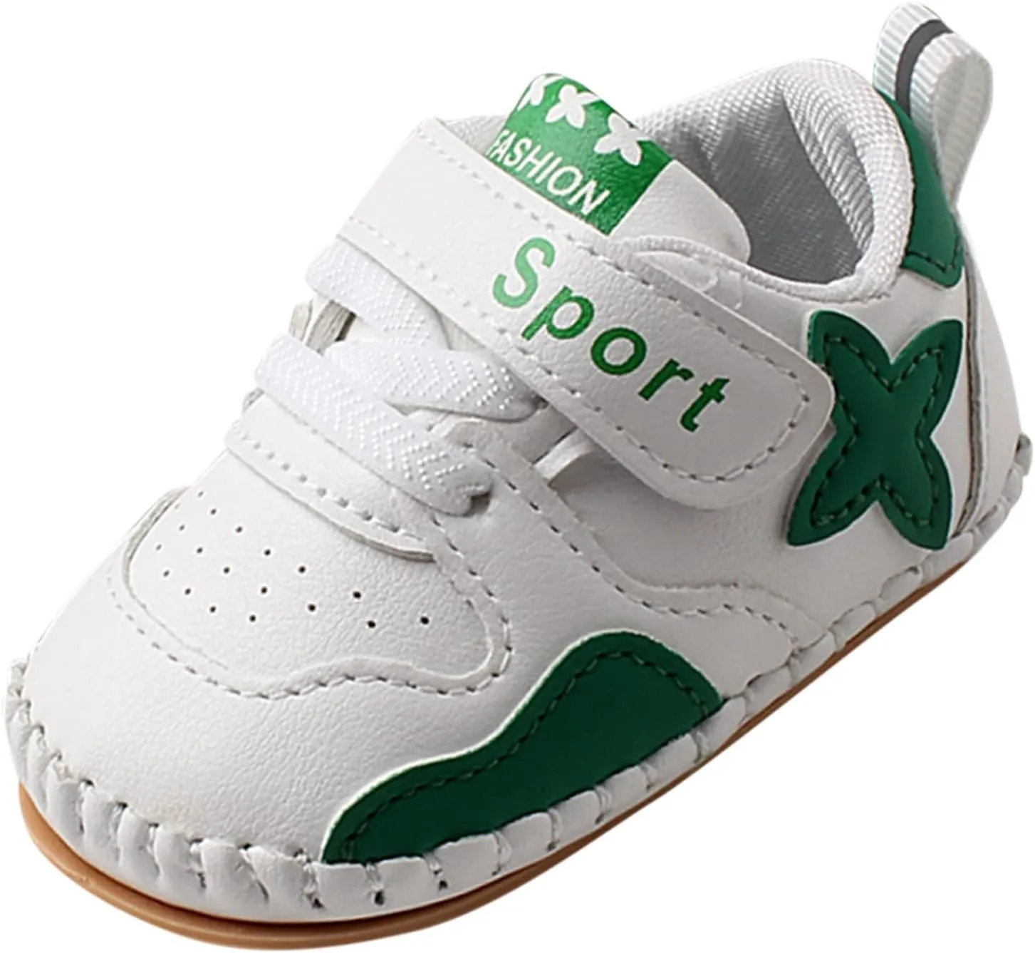Baby PU Leather Hard Bottom Walking Sneakers Toddler Rubber Sole First Walers Infant Sport Slippers Crib Shoes