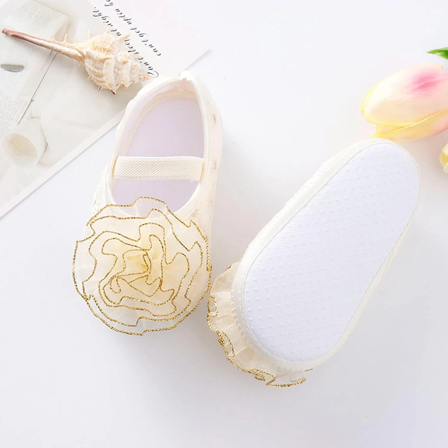 Baby Shoes Girl 12-18 Months Walking Shoes Shoes Child Cute Flowers Toddler Soft Little Sole Princess Shoes Baby Toddler Walking Shoes