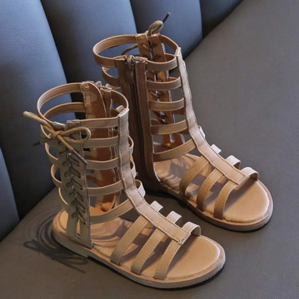 Baby Shoes Roman Open Shoes Zip Girls Baby Princess Infant Sandals Summer Kids Toe Toddler Baby Shoes House Shoes