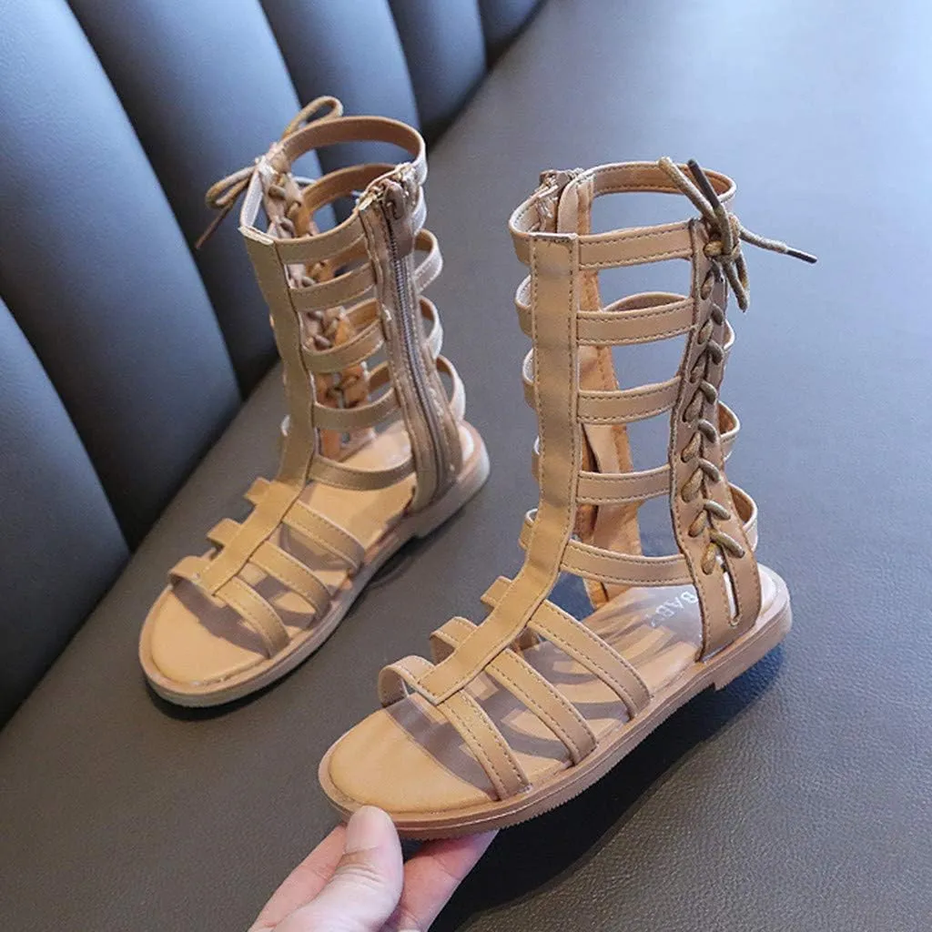 Baby Shoes Roman Open Shoes Zip Girls Baby Princess Infant Sandals Summer Kids Toe Toddler Baby Shoes House Shoes