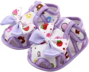 Baby Shoes,Newborn Infant Baby Girls Summer Bow Soft Sole Toddler Anti-Slip Shoes Sandals 0-18Months