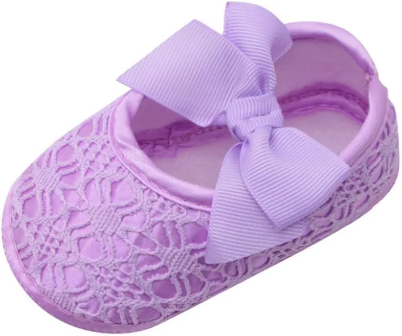 Baby Sneakers Girls Boys Footwear Soled Baby Shoes Girls Crib Bowknot Shoes Soft Soft Baby Shoes Non-SIip Tennis