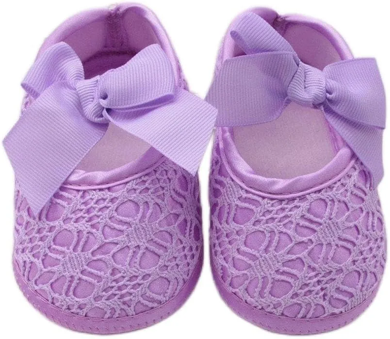 Baby Sneakers Girls Boys Footwear Soled Baby Shoes Girls Crib Bowknot Shoes Soft Soft Baby Shoes Non-SIip Tennis