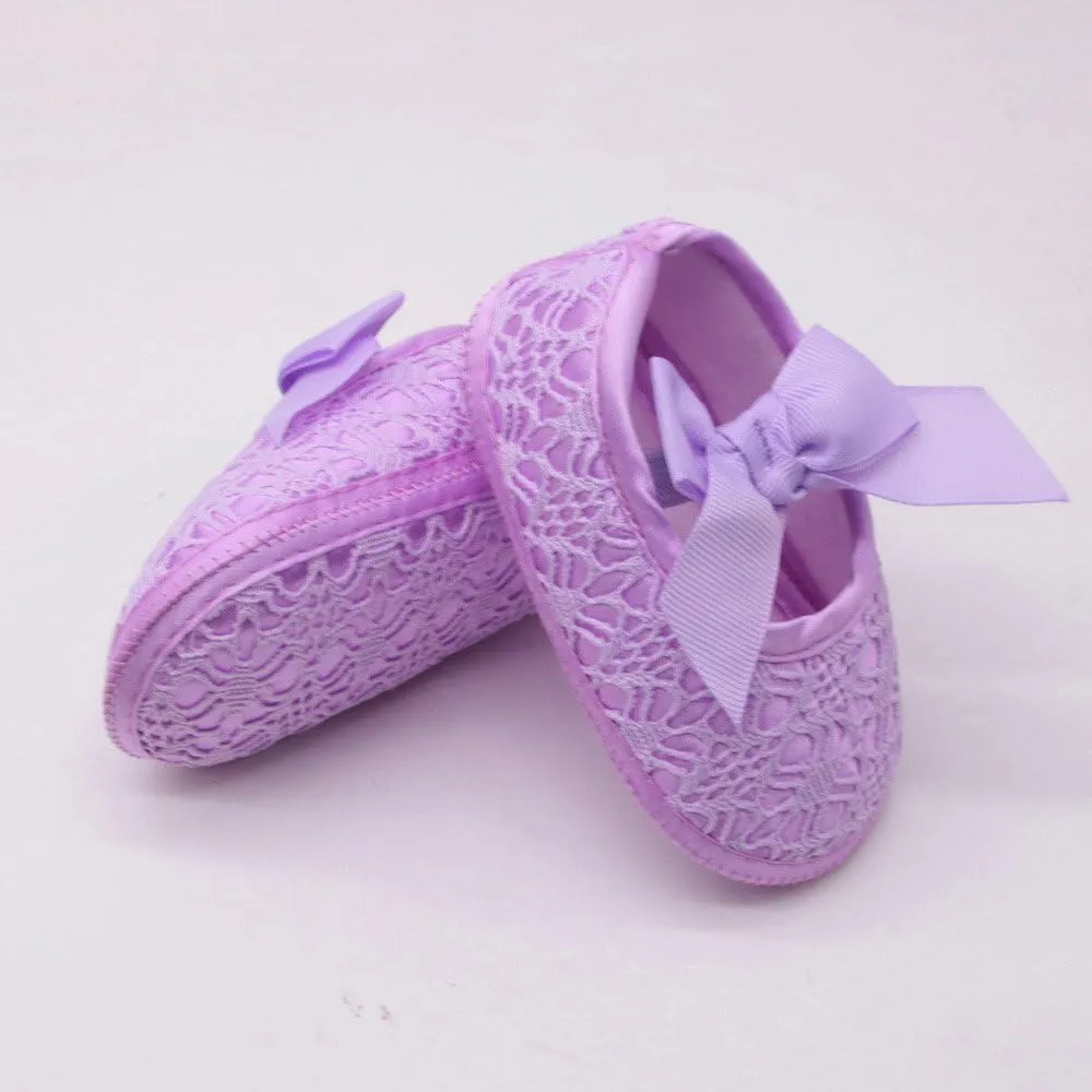 Baby Sneakers Girls Boys Footwear Soled Baby Shoes Girls Crib Bowknot Shoes Soft Soft Baby Shoes Non-SIip Tennis