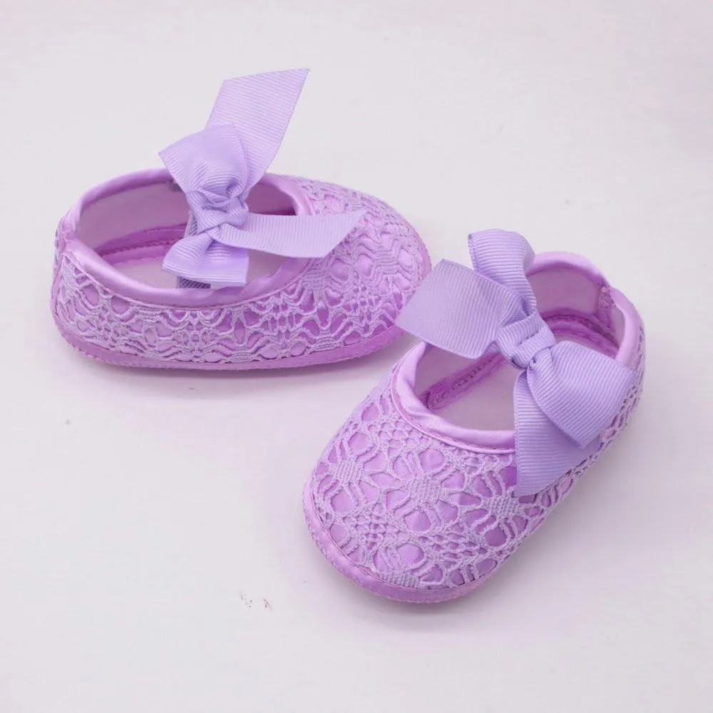 Baby Sneakers Girls Boys Footwear Soled Baby Shoes Girls Crib Bowknot Shoes Soft Soft Baby Shoes Non-SIip Tennis