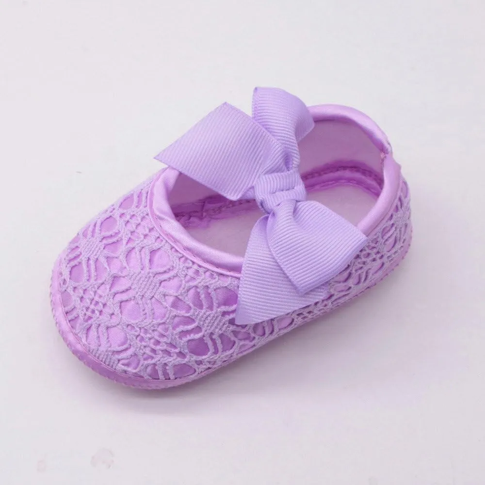 Baby Sneakers Girls Boys Footwear Soled Baby Shoes Girls Crib Bowknot Shoes Soft Soft Baby Shoes Non-SIip Tennis