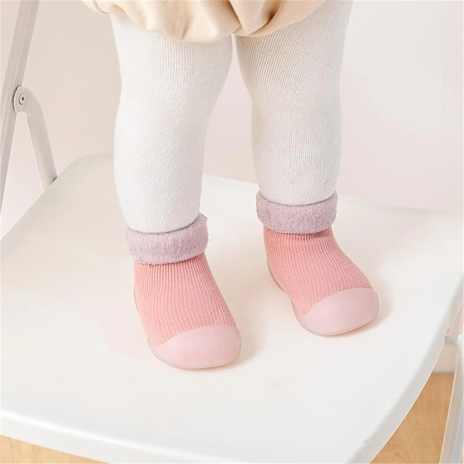 Baby Sneakers Girls Boys Infant Boys Girls Shoes Toddler Fleece WarmThe Floor Non Slip Prewalker Shoes Slip On