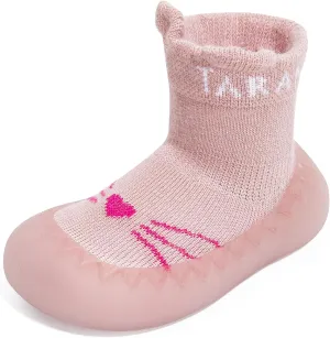 Baby Sock Shoes Walking Shoes Infant Breathable Slippers with Soft Rubber Sole Boys Girls Grip Socks