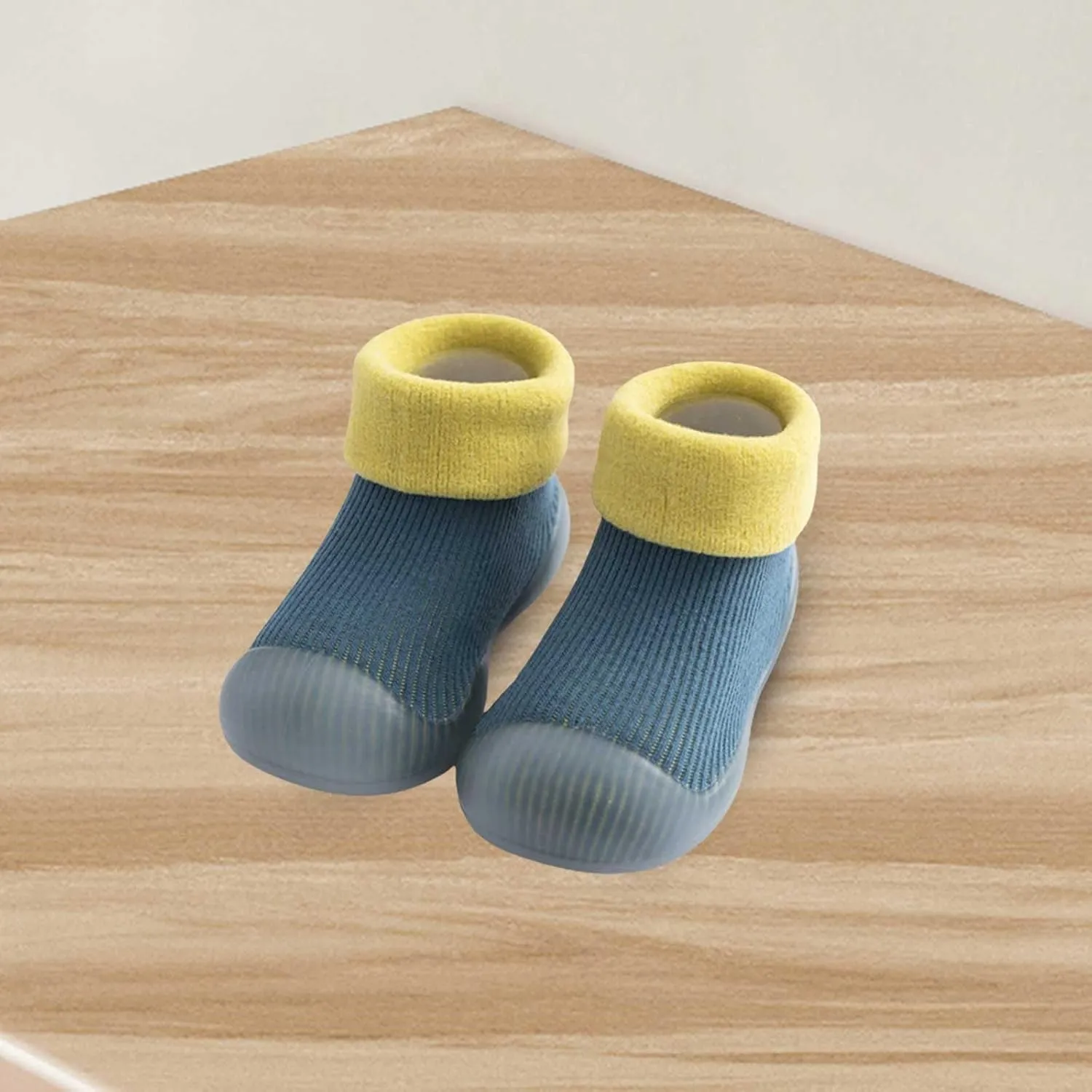 Baby Socks Shoes First Walking Shoes Non Slip Soft Rubber Sole Sneakers Toddler Infant Solid Knitted Shoes