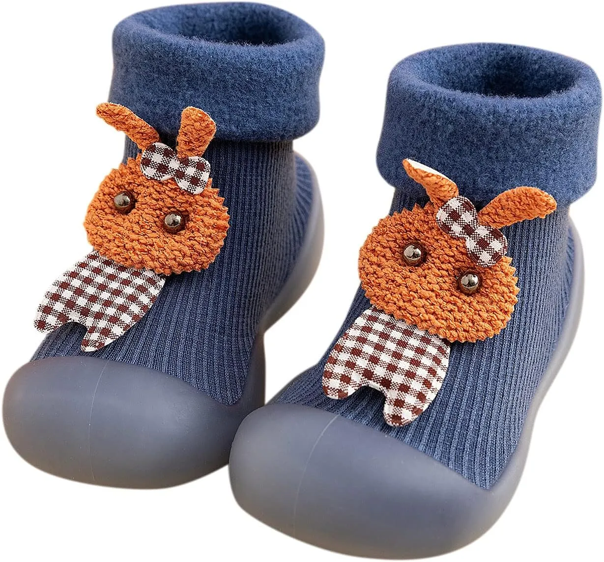 Baby Toddler Sock Shoes Kids Soft Rubber Sole Shoes Breathable Cotton First Walking Shoes Anti-Slip Floor Slippers