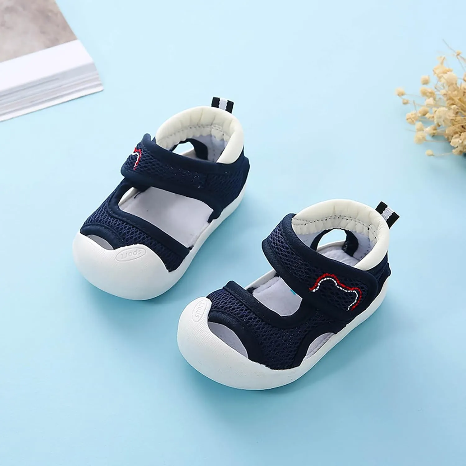 Baby Walking Mesh Shoes Anti Kick Breathable Wear Infant Sneakers Non-Slip Soft Sole Cloud Outdoor Indoor Shoes