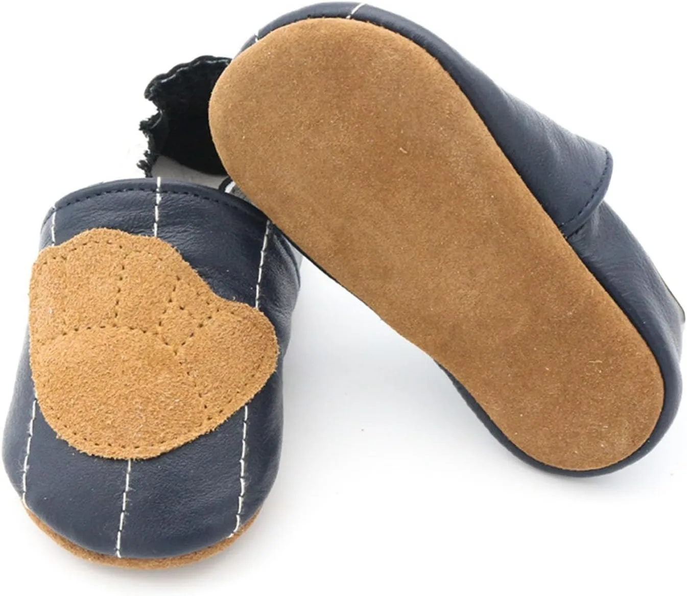 Baseball Baby Soft Sole Leather occasins Anti-Slip Infant Toddler First Walking Slippers Elastic Slip-on Shoes