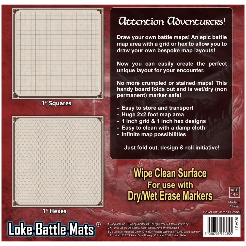 Battle Map Board: Grid & Hex