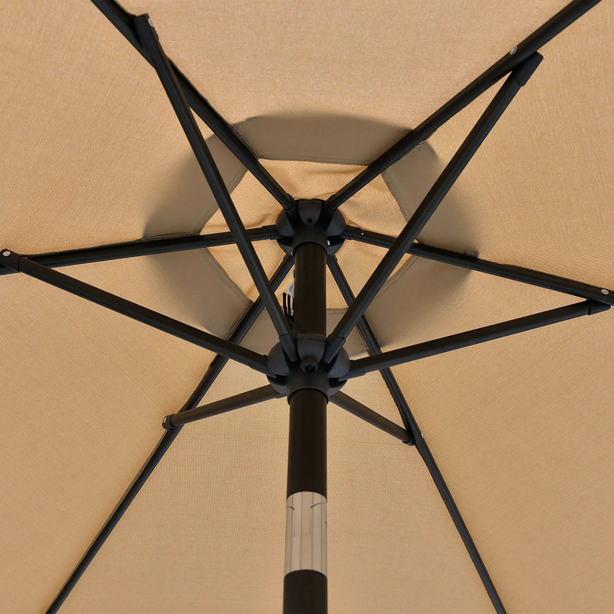 Bistro 7.5-ft Hexagonal Market Umbrella with Olefin Canopy