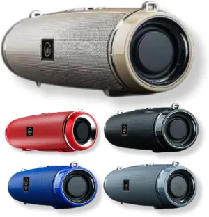 Bluetooth Speaker - Portable Bluetooth Speakers with Charging Cable, Wireless Speakers with Bluetooth, Waterproof Speaker with Shoulder Strap, Outdoor Mini Bluetooth Speaker