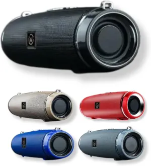 Bluetooth Speaker - Portable Bluetooth Speakers with Charging Cable, Wireless Speakers with Bluetooth, Waterproof Speaker with Shoulder Strap, Outdoor Mini Bluetooth Speaker
