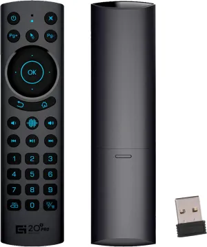 Bluetooth Voice Remote Control,USB Wireless Voice Control Sensing Backlit Air Remote Mouse with IR Learning for PC,Projector,Smart TV,Android TV Box(G20S Pro Plus)