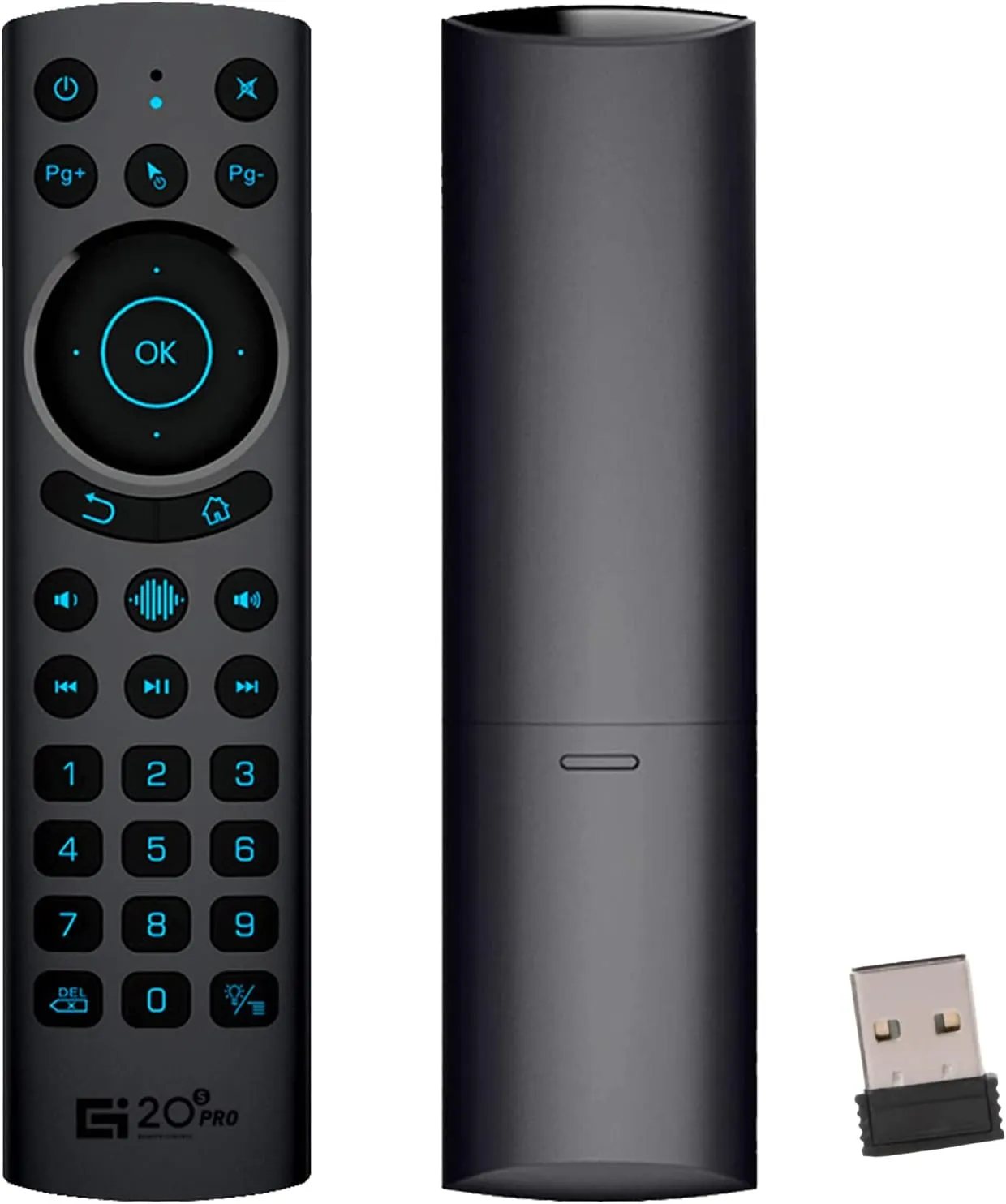 Bluetooth Voice Remote Control,USB Wireless Voice Control Sensing Backlit Air Remote Mouse with IR Learning for PC,Projector,Smart TV,Android TV Box(G20S Pro Plus)