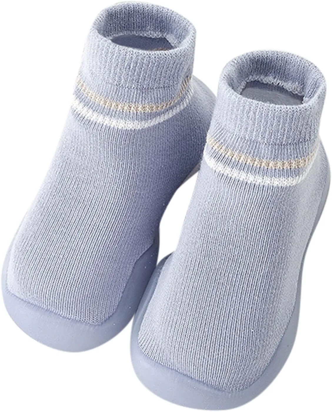 Boys Girls First Walking Shoes Rubber Sole Non-Skid Sneakers Indoor House First Walker Toddler Shoes