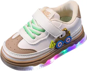 Boys Girls Sneakers Light Up for Baby Size 4 to Kids Size 9.5 artoon LED Illuminated Shoes for Outdoor Sports