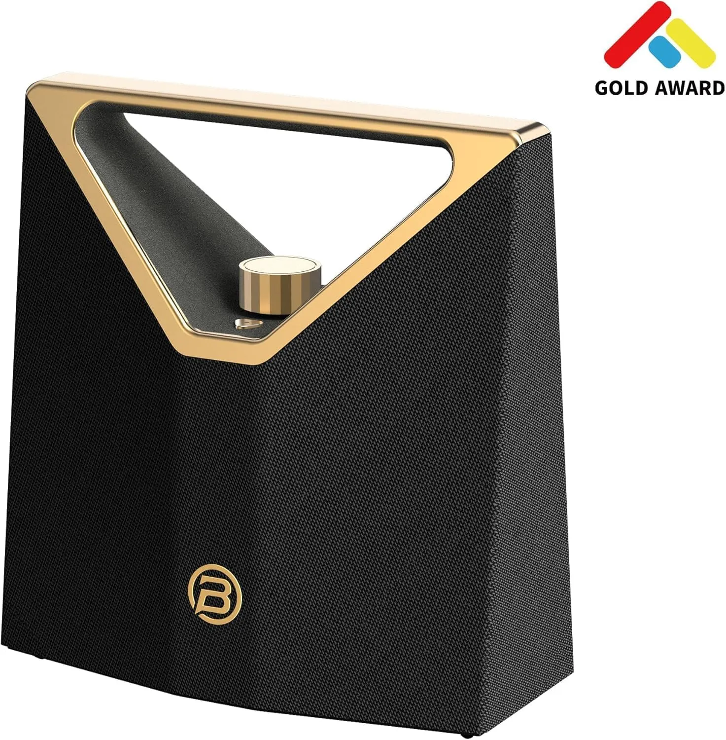 BUGANI Brief Plus Bluetooth Speaker Portable 80W, 12H Long Playtime, Bluetooth Broadcast 100  Connection, Supports AUX/USB, Outdoor Speaker for Camping, Beach, Party, Golden