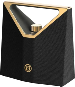 BUGANI Brief Plus Bluetooth Speaker Portable 80W, 12H Long Playtime, Bluetooth Broadcast 100  Connection, Supports AUX/USB, Outdoor Speaker for Camping, Beach, Party, Golden