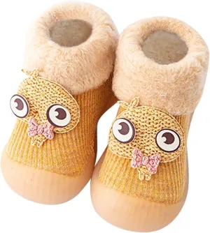 Casual Shoes for Baby Boys Sole Warm Socks Baby Kids Slipper Shoes Knit Soft Solid Toddler Girls Stocking Shoes