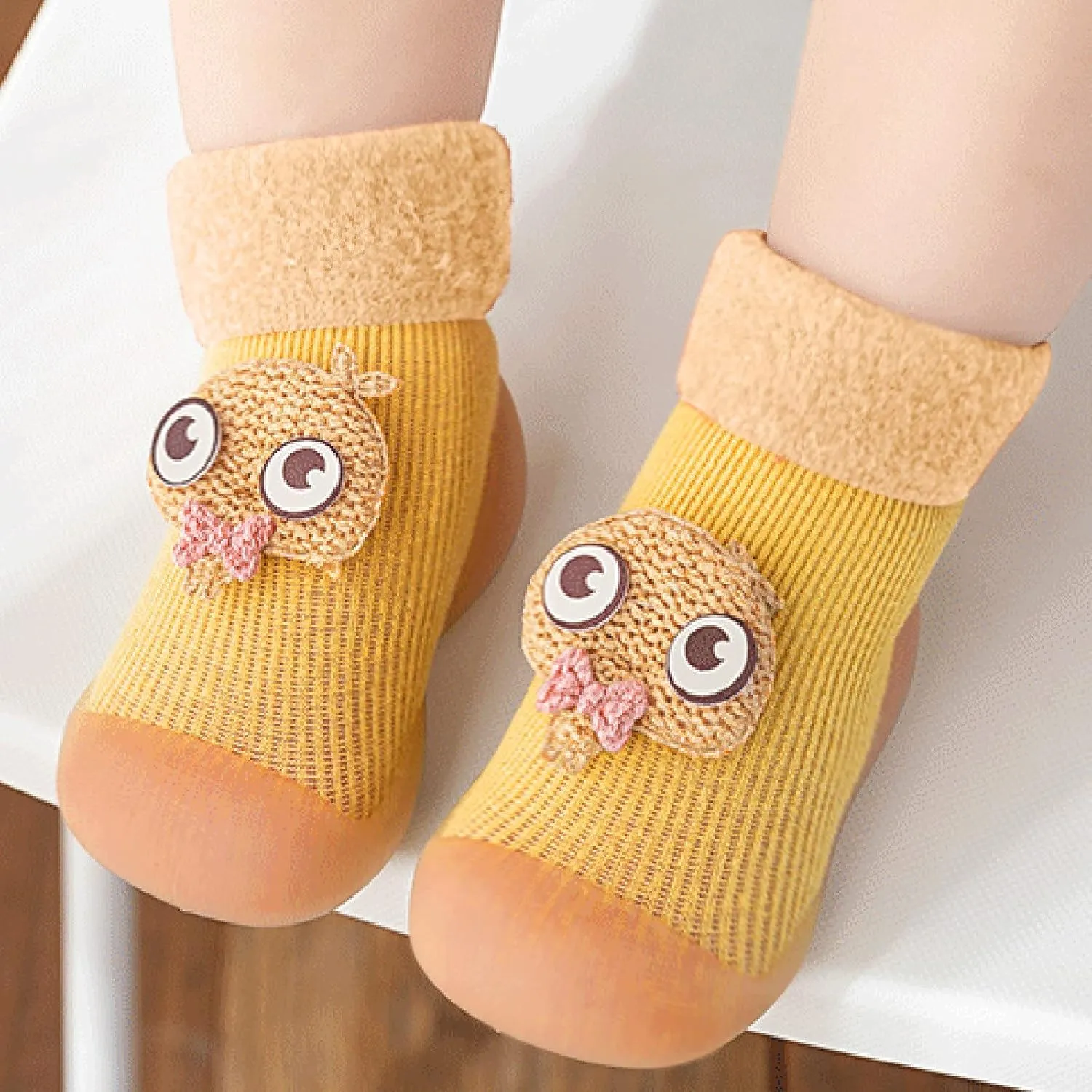 Casual Shoes for Baby Boys Sole Warm Socks Baby Kids Slipper Shoes Knit Soft Solid Toddler Girls Stocking Shoes