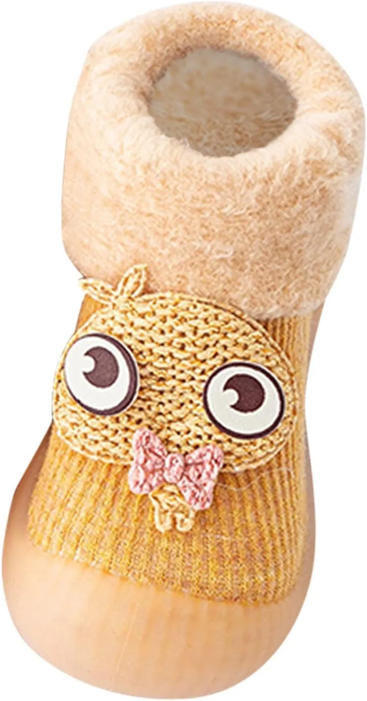 Casual Shoes for Baby Boys Sole Warm Socks Baby Kids Slipper Shoes Knit Soft Solid Toddler Girls Stocking Shoes