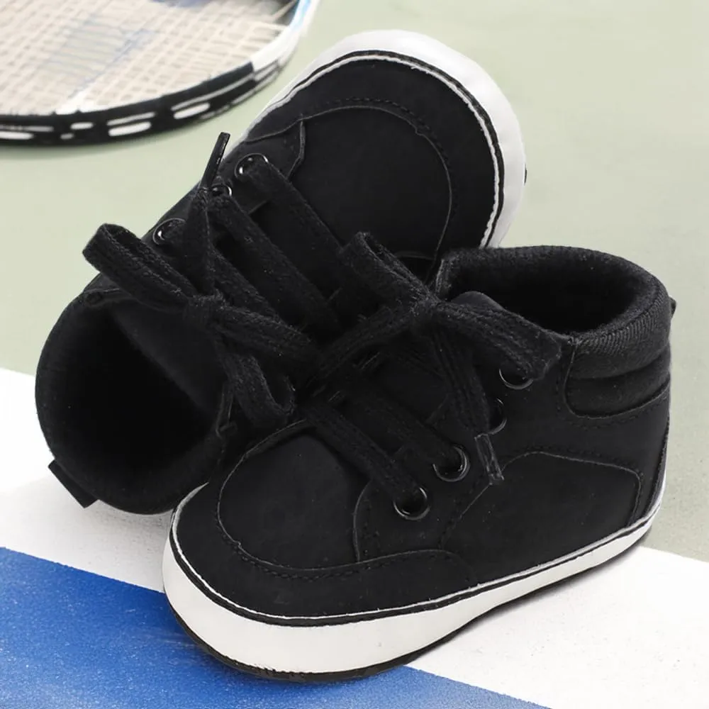 CENCIRILY Baby Boys Girls High Top Sneakers Soft Soles Anti Skid Infant Ankle Shoes Toddler Prewalker First Walking Crib Shoes