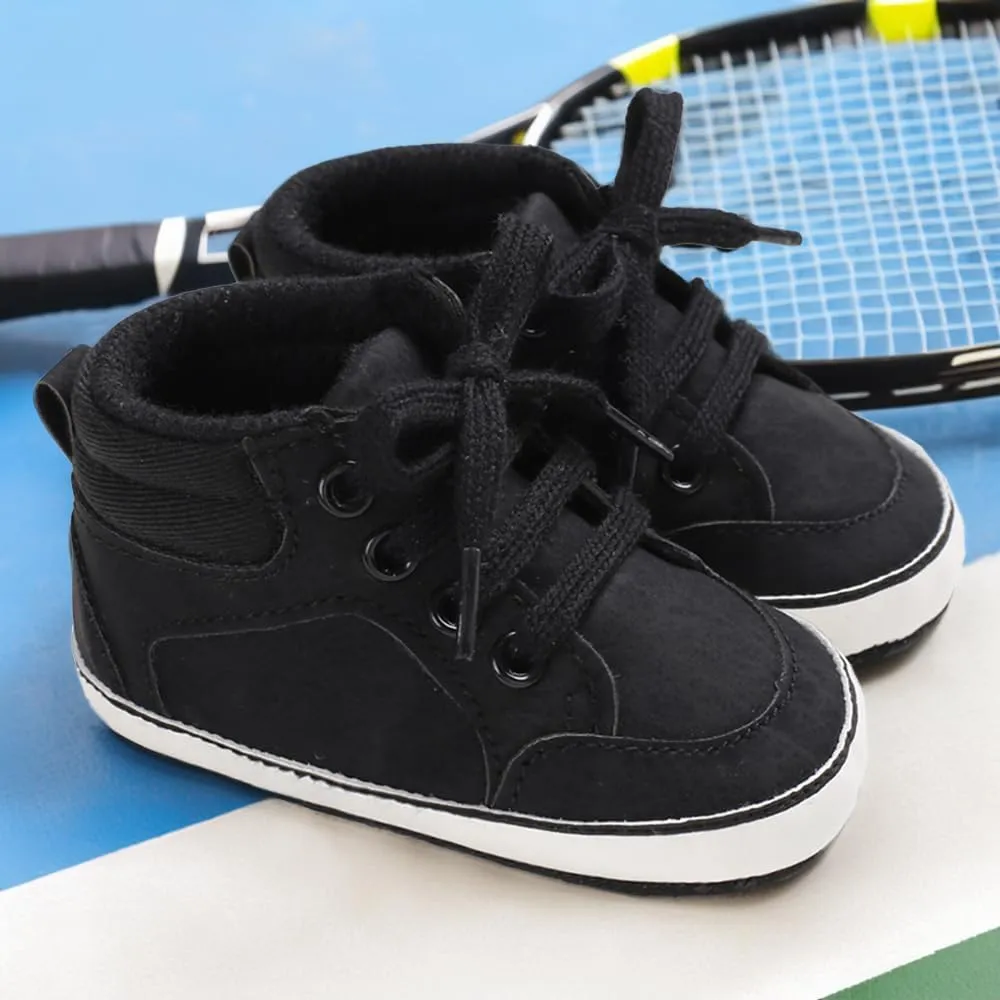 CENCIRILY Baby Boys Girls High Top Sneakers Soft Soles Anti Skid Infant Ankle Shoes Toddler Prewalker First Walking Crib Shoes