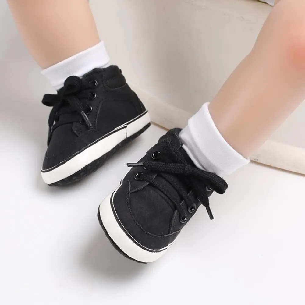 CENCIRILY Baby Boys Girls High Top Sneakers Soft Soles Anti Skid Infant Ankle Shoes Toddler Prewalker First Walking Crib Shoes