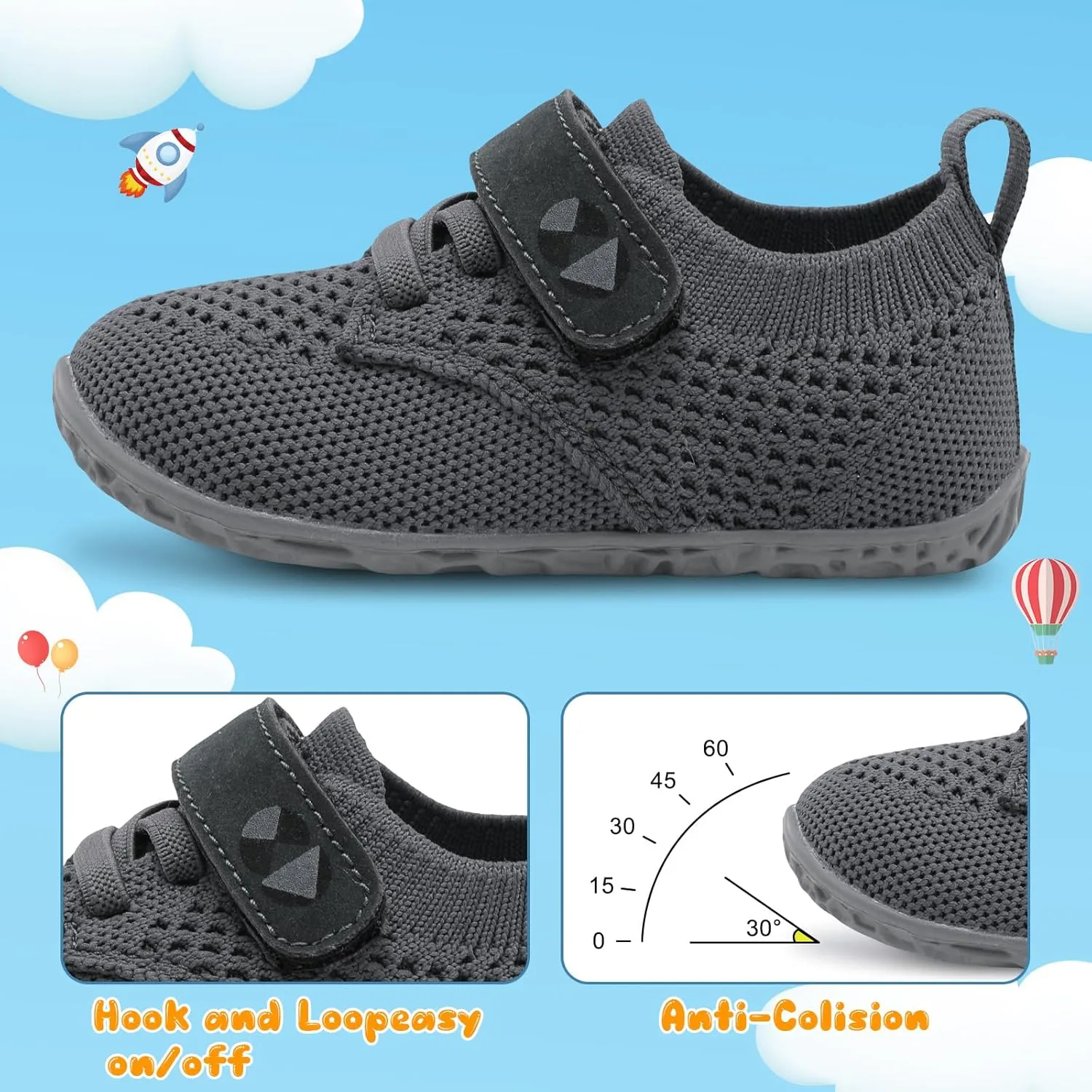 Centipede Demon Toddler Shoes for Boys Girls Baby Kids Slip on Walking Shoe Breathable Sock Shoes Lightweight Soft Sneakers