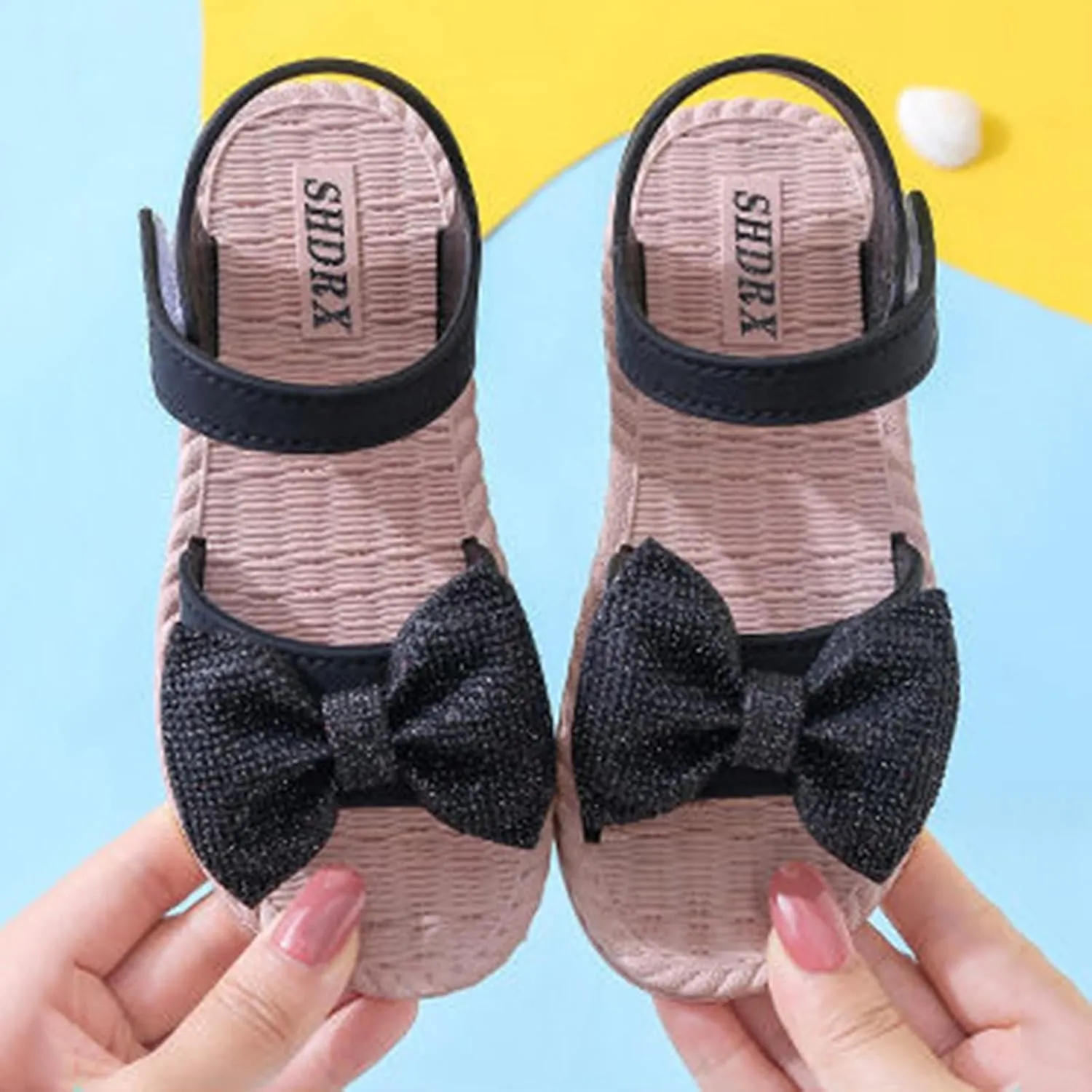Cheer Sliders Toddler Kids Infant Girls Soild Bowknot Princress Shoes Soft Sole Baby Girl Shoes And Sandals