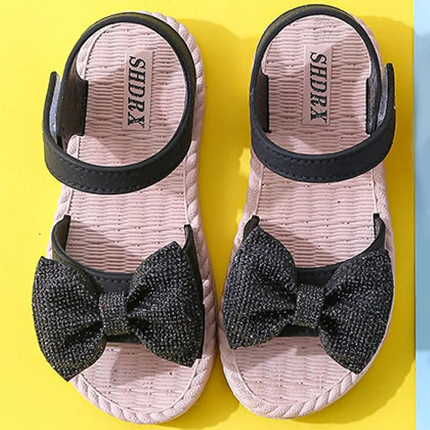 Cheer Sliders Toddler Kids Infant Girls Soild Bowknot Princress Shoes Soft Sole Baby Girl Shoes And Sandals