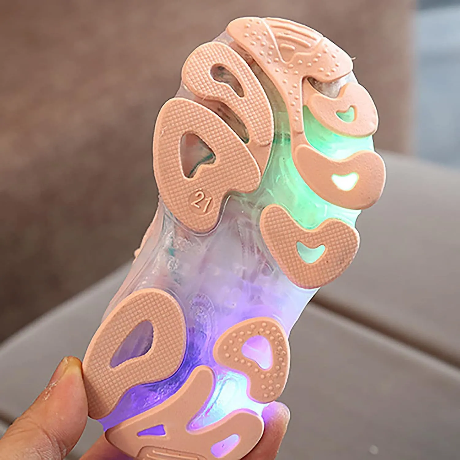 Children Boys Girls Sneakers Butterfly Print LED Light Shoes Daddy Shoes Lacing Breathable Soft Sole Shoes