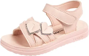Children Shoes Fashion Love Decorative Thick Sole Sandals Soft Sole Comfortable Princess Sandals Toddler Size 6