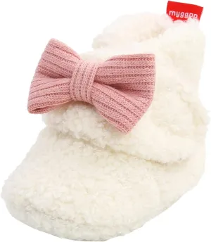 Christmas Newborn Baby Cozy Fleece Booties Winter Sock Shoes Soft Sole Stay On Infant First Walking Shoes
