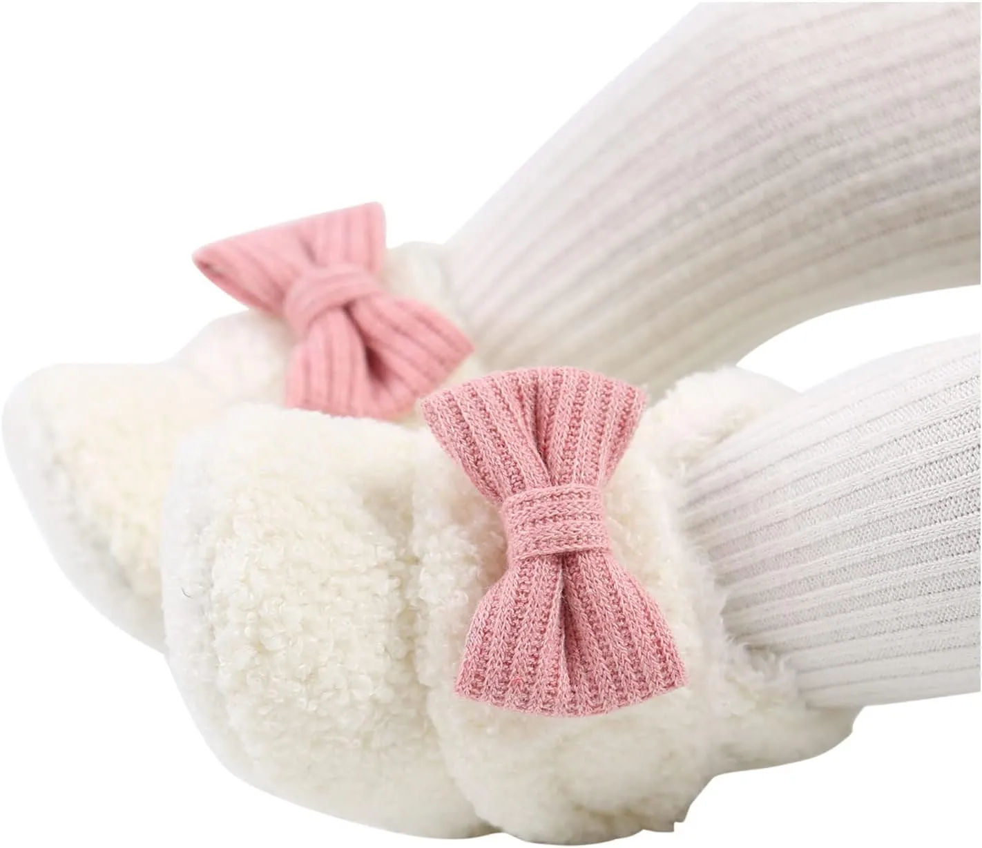 Christmas Newborn Baby Cozy Fleece Booties Winter Sock Shoes Soft Sole Stay On Infant First Walking Shoes