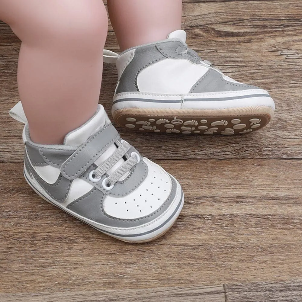 Clowora Unsex Baby Shoes Boys Girls Infant Sneakers Non-Slip Soft Rubber Sole Toddler Crib First Walker Lightweight Shoes