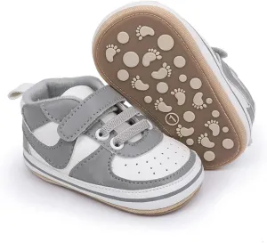 Clowora Unsex Baby Shoes Boys Girls Infant Sneakers Non-Slip Soft Rubber Sole Toddler Crib First Walker Lightweight Shoes