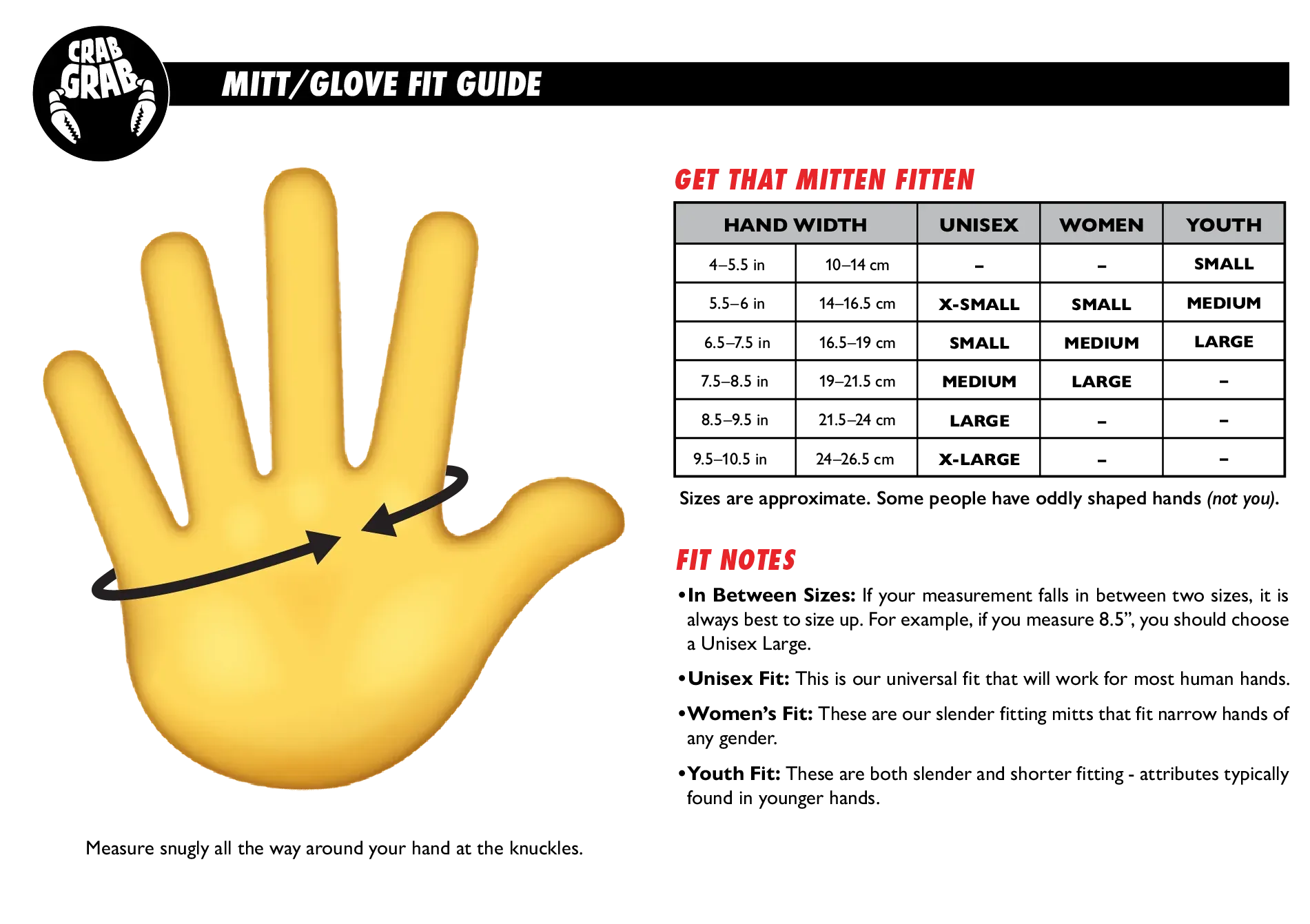 Crab Grab Slap Mittens - Soccerball