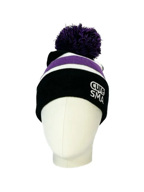 Cure SMA Striped Pom Beanie
