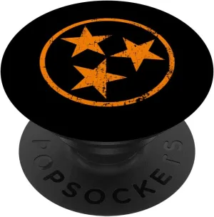 Cute Tennessee Gift for Women Vintage Orange Tennessee Flag PopSockets Standard PopGrip