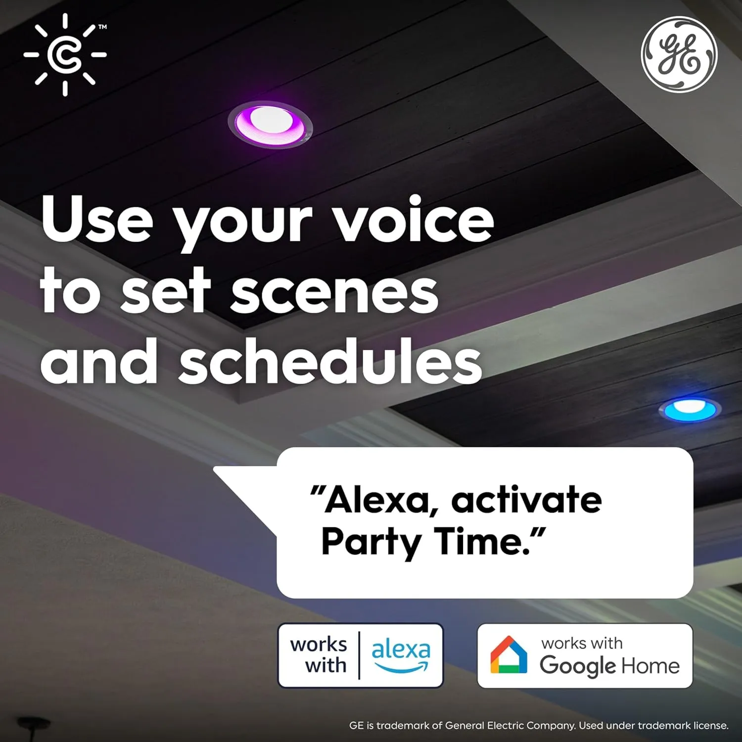 Cync GE BR30 LED Smart Light Bulbs, Indoor Floodlight Bulb, Color Changing Light Bulb, WiFi Lights, Works with Amazon Alexa and Google Assistant, 9.5 Watts (2 Pack)