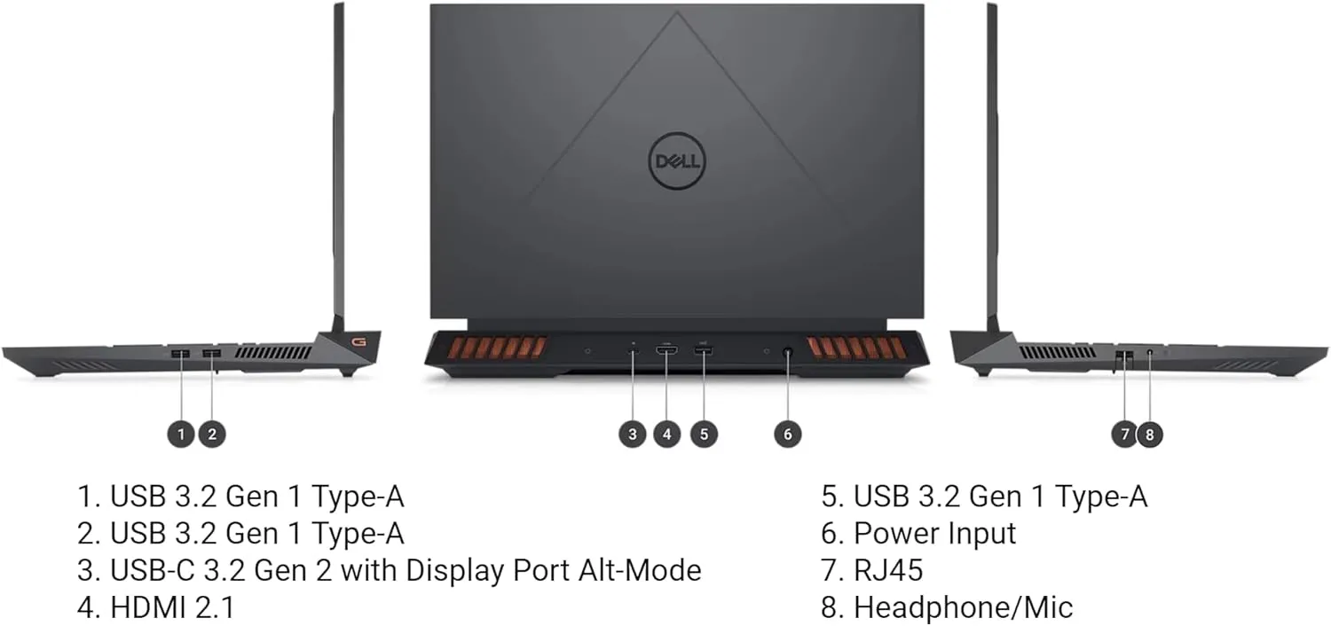Dell G15 5530 Gaming Laptop, Intel Core i9-13900HX(24-core), GeForce RTX 4060, 64GB DDR5, 1TB SSD, 15.6" FHD 165hz Display, WiFi 6, Backlit Keyboard, Windows 11 Pro & Microsoft Office Lifetime License
